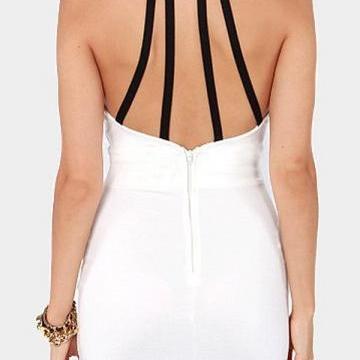 Moxidress Halter Backless Cut Out Printed Maxi Pleated Dress main image 0