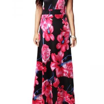Flower Print Maxi Dress