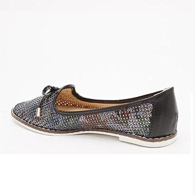 Printed Woven Pointed Shoes