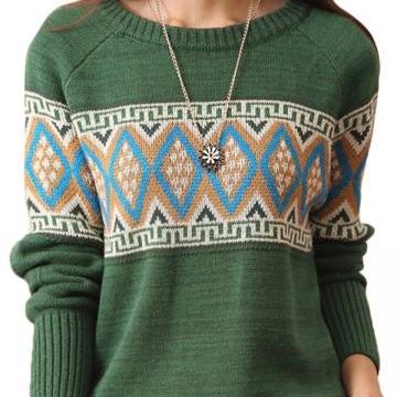 Ladies Round Neck Long Sleeve Chic Pullover..