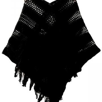 Womens Casual Fringe Hollow Out Irregular Pullover..