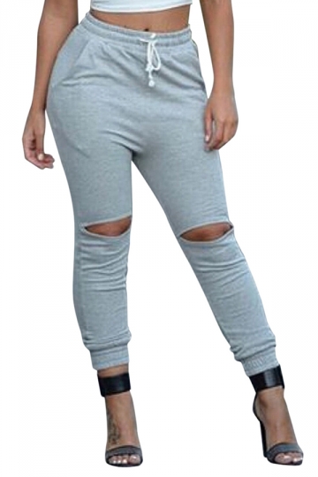 women's ripped joggers