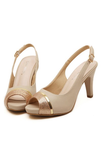 peep toe sling back heels